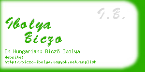 ibolya biczo business card